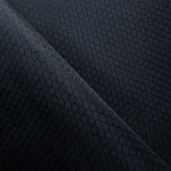 Ткань Оксфорд 300D PU Рип-Стоп СОТЫ, цвет Черный (на отрез)  в Черноголовке