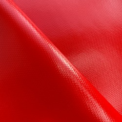 Ткань ПВХ 600 гр/м2 плотная, Красный (Ширина 150см), на отрез  в Черноголовке