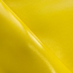 Ткань ПВХ 600 гр/м2 плотная, Жёлтый (Ширина 150см), на отрез  в Черноголовке