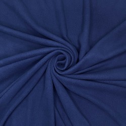 Ткань Флис Односторонний 130 гр/м2, цвет Темно-синий (на отрез)  в Черноголовке