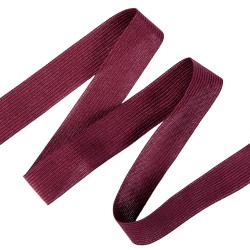 Окантовочная лента-бейка, цвет Бордовый 22мм (на отрез)  в Черноголовке