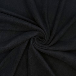 Ткань Флис Односторонний 130 гр/м2, цвет Черный (на отрез)  в Черноголовке