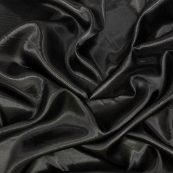 Ткань Атлас-сатин, цвет Черный (на отрез)  в Черноголовке