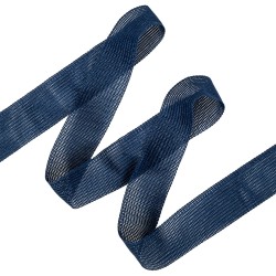 Окантовочная лента-бейка, цвет Синий 22мм (на отрез)  в Черноголовке