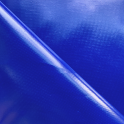 Тентовый материал ПВХ 450 гр/м2, Синий (Ширина 160см), на отрез  в Черноголовке, 450 г/м2, 799 руб